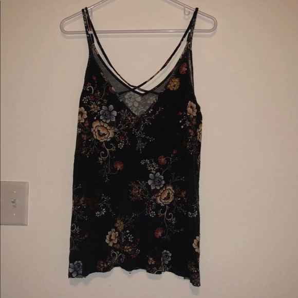Floral American Eagle Tank Top - Picture 2 of 2